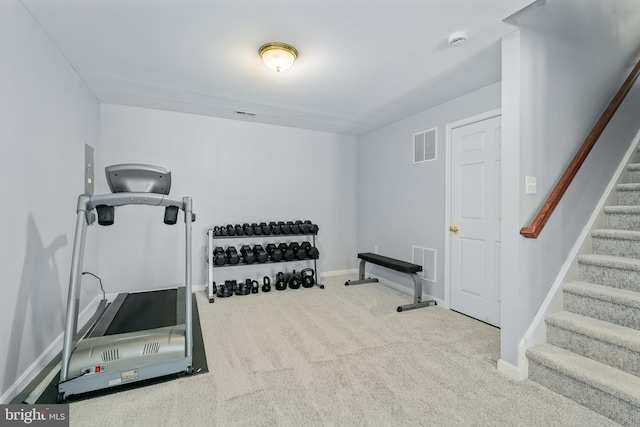 128 Bay Club Pkwy, North East, MD 21901 - exercise room with carpet floors and baseboards