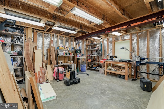 128 Bay Club Pkwy, North East, MD 21901 - unfinished basement with a workshop area