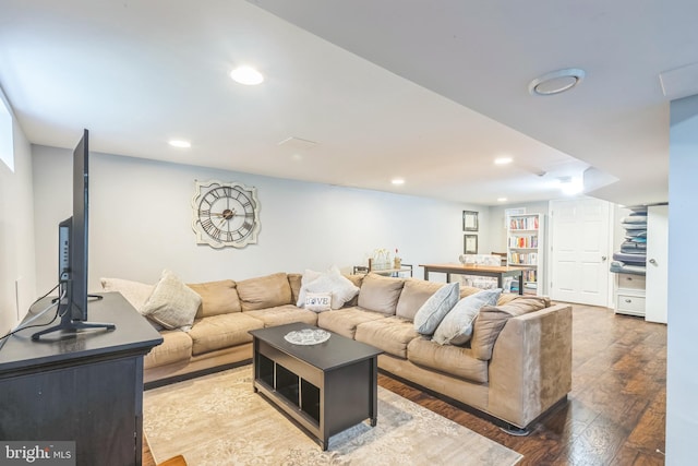 241 Fenwick Rd, Woodstown, NJ 08098 - living room featuring wood finished floors and recessed lighting