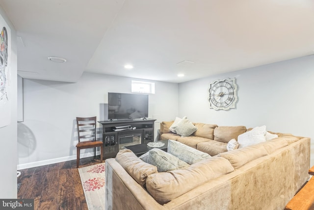 241 Fenwick Rd, Woodstown, NJ 08098 - living room with wood finished floors, recessed lighting, and baseboards