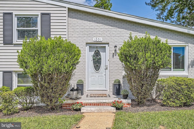 1201 Cobb Rd, Baltimore, MD 21208 - doorway to property with brick siding