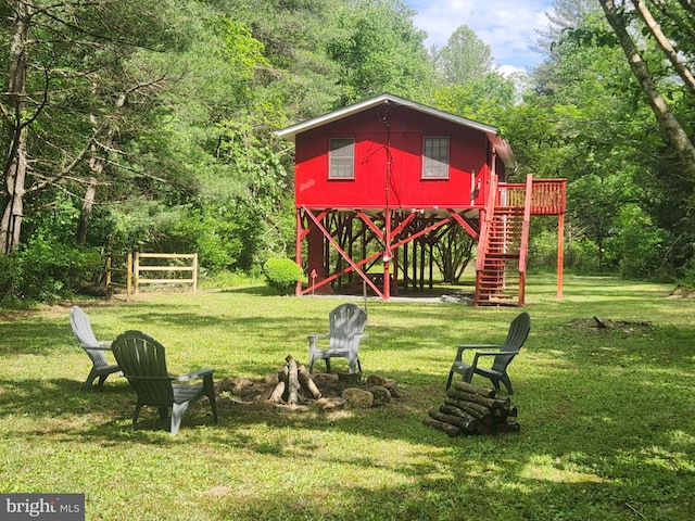 1615 Kilgore Rd, Paw Paw, WV 25434 - view of play area featuring a yard and stairs