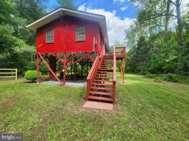 1615 Kilgore Rd, Paw Paw, WV 25434 - view of outdoor structure featuring stairs