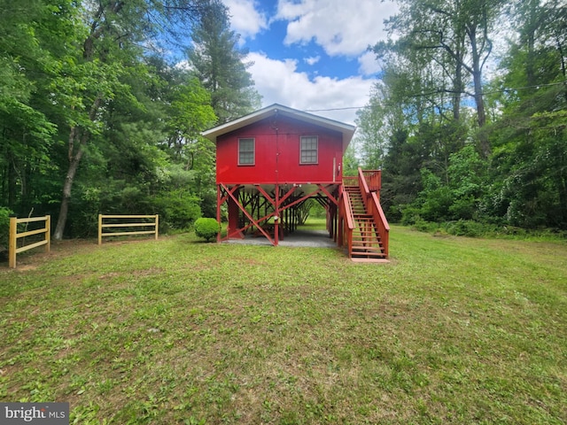 1615 Kilgore Rd, Paw Paw, WV 25434 - view of yard featuring stairway