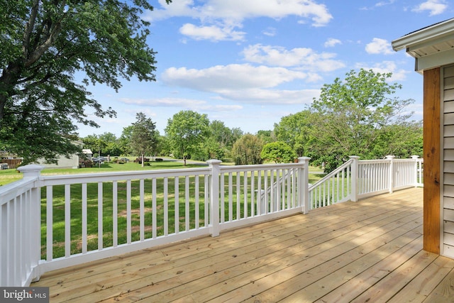 214 Dillard Ct, Front Royal, VA 22630 - wooden deck with a yard and view of scattered trees
