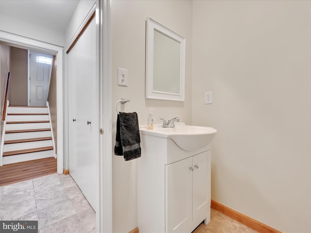 719 Loblolly Ln, Reading, PA 19607 - bathroom with vanity and baseboards