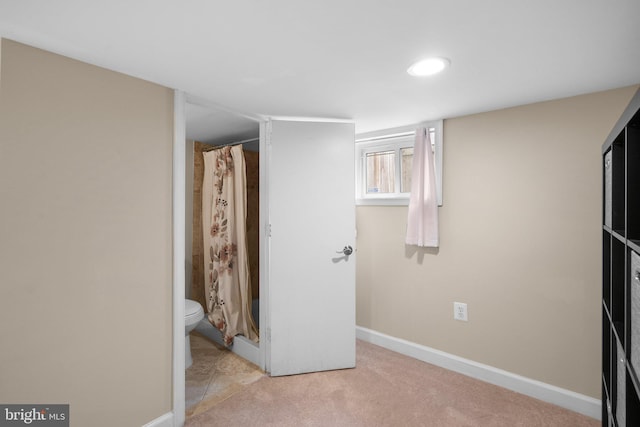 3949 Taney Ave, Alexandria, VA 22304 - unfurnished bedroom with light carpet, baseboards, and recessed lighting