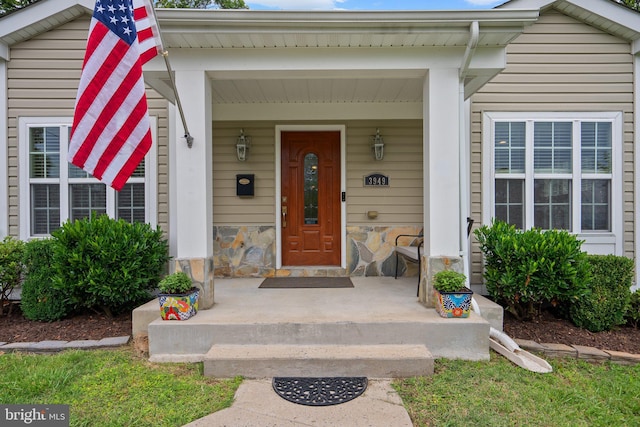 3949 Taney Ave, Alexandria, VA 22304 - entrance to property featuring a porch and stone siding