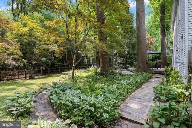 5455 Crowflock Ct, Columbia, MD 21045 - view of yard featuring a wooden deck