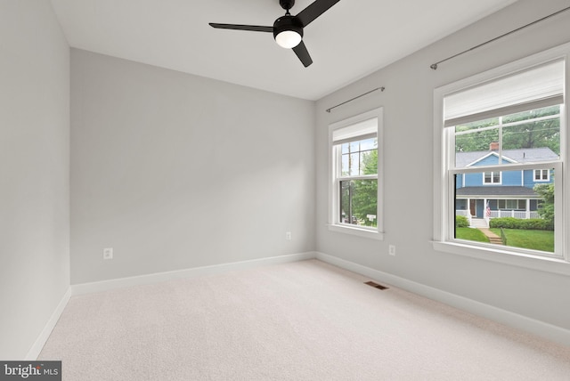 7101 27th Rd N, Arlington, VA 22213 - carpeted empty room with baseboards and ceiling fan