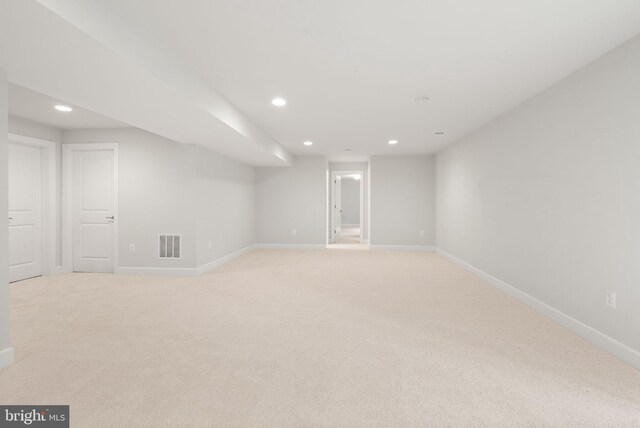 7101 27th Rd N, Arlington, VA 22213 - finished basement featuring recessed lighting, baseboards, and light colored carpet