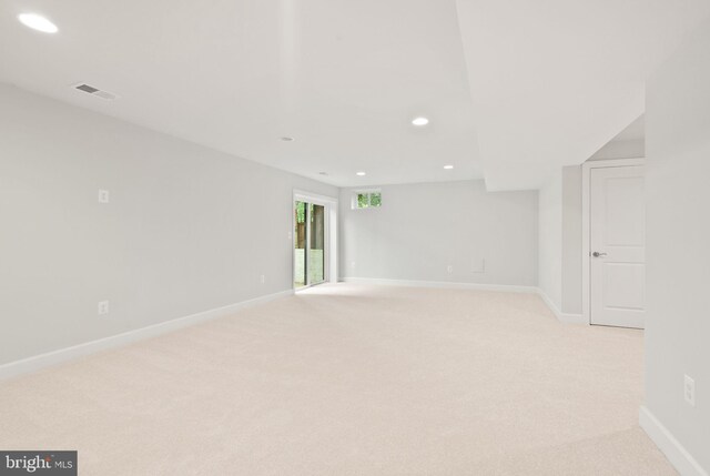 7101 27th Rd N, Arlington, VA 22213 - empty room with light colored carpet, baseboards, and recessed lighting