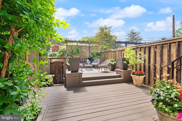 2314 20th St NW, Washington, DC 20009 - view of wooden terrace