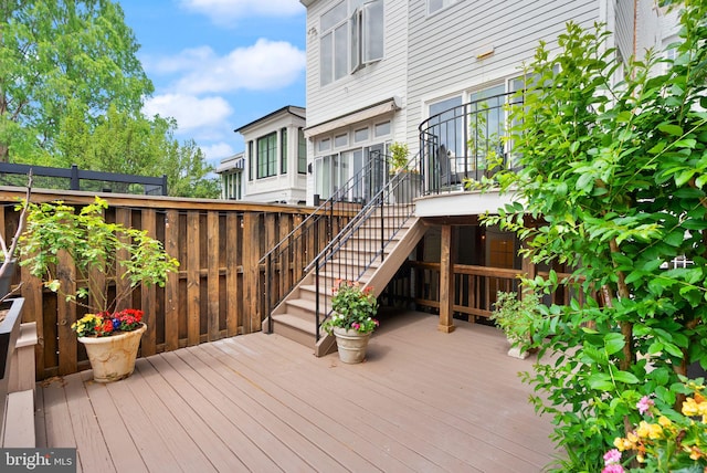 2314 20th St NW, Washington, DC 20009 - wooden deck with stairway