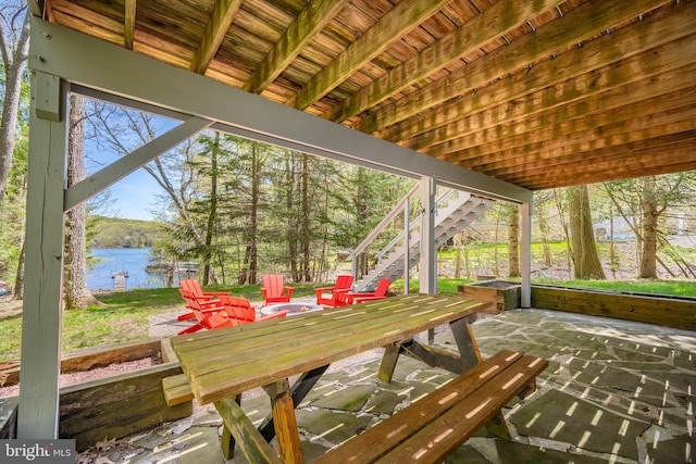 636 Paradise Hts, Oakland, MD 21550 - unfurnished sunroom with a water view