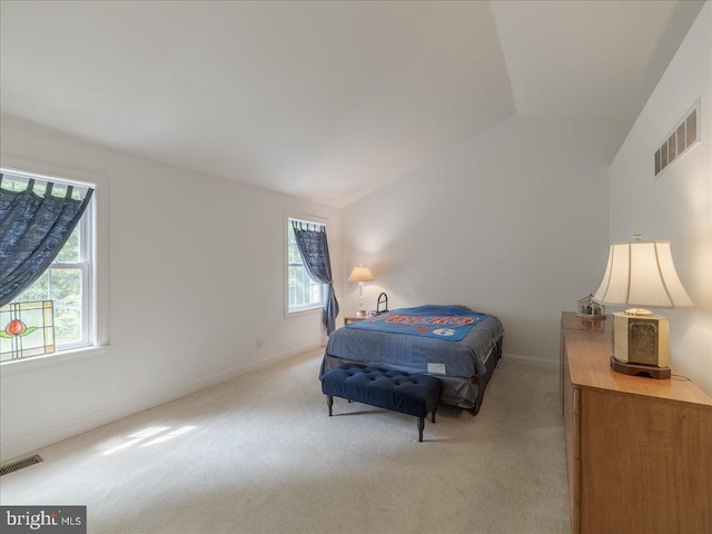 120 Whiteland Hills Cir, Exton, PA 19341 - bedroom with multiple windows, vaulted ceiling, light carpet, and baseboards