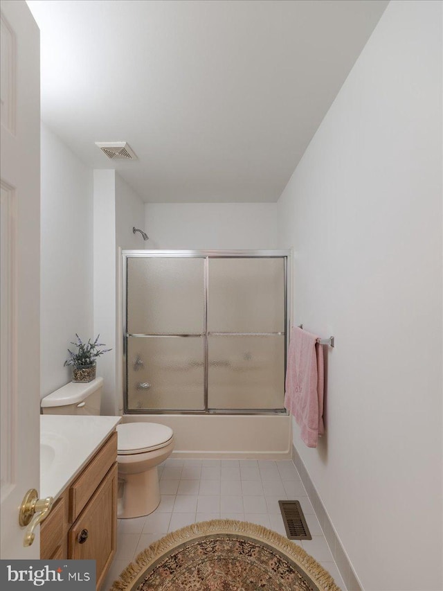 120 Whiteland Hills Cir, Exton, PA 19341 - bathroom featuring vanity, toilet, combined bath / shower with glass door, tile patterned flooring, and baseboards