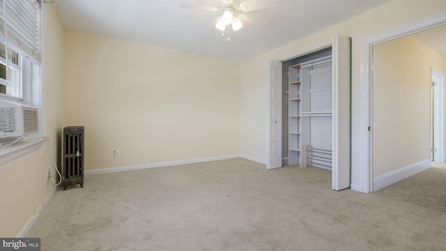 409 W 10th Ave, Conshohocken, PA 19428 - unfurnished bedroom featuring radiator heating unit, carpet floors, and baseboards
