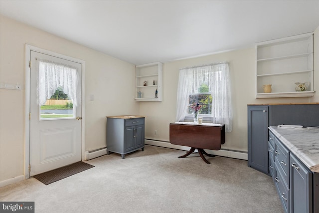 10 Mccarthy Ave, Langhorne, PA 19047 - entrance foyer with light colored carpet and baseboard heating