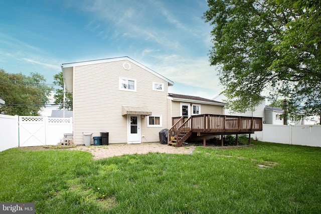 235 George Dye Rd, Hamilton, NJ 08690 - rear view of property featuring a deck and stairs
