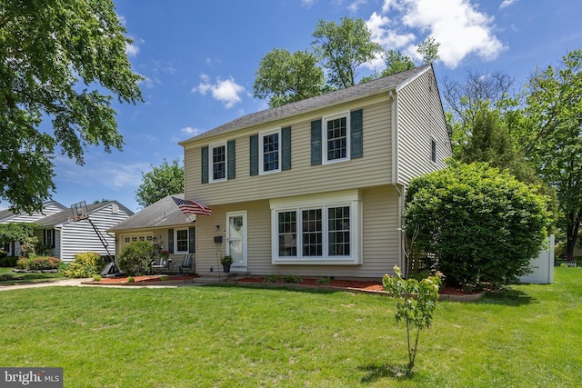 230 Aqua Ln, Delran, NJ 08075 - colonial house featuring a garage and a front lawn