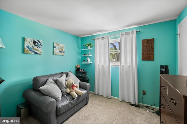 230 Aqua Ln, Delran, NJ 08075 - living area featuring light colored carpet and baseboards