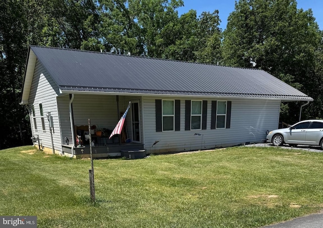71 Shultz Way, Moorefield, WV 26836 - view of front of property featuring a front yard and metal roof