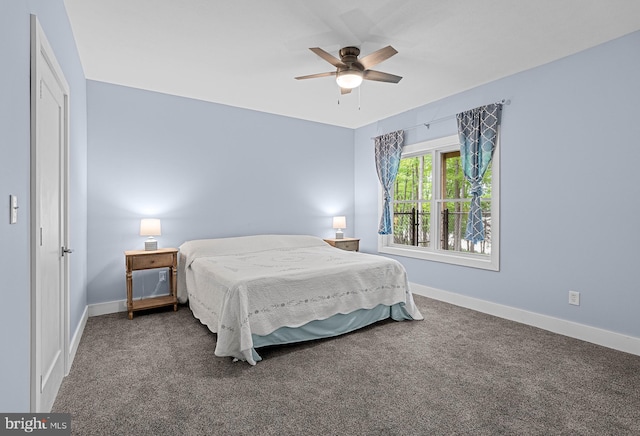 2645 Carribean Rd, Du Bois, PA 15801 - carpeted bedroom with baseboards and ceiling fan