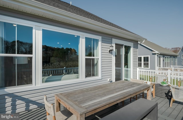 36531 Burleson Dr, Frankford, DE 19945 - wooden terrace with outdoor dining space