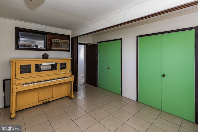 70 Heather Ln, Princeton, NJ 08540 - bedroom with light tile patterned floors and two closets