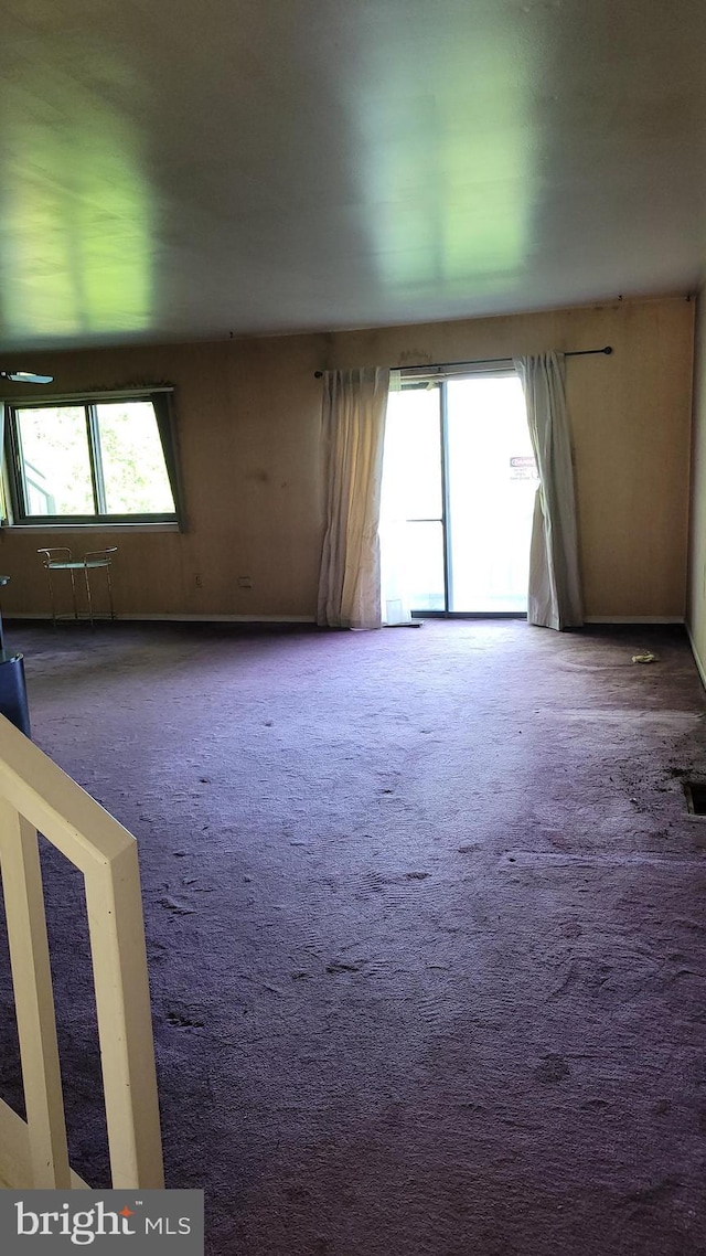 unfurnished room with carpet floors