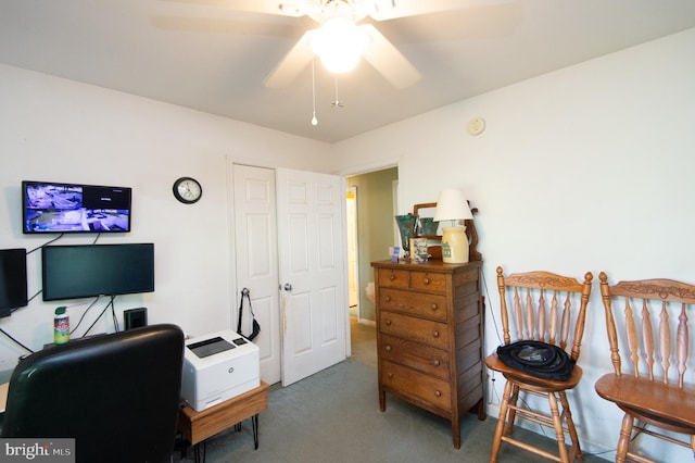 5294 Bucktown Rd, Cambridge, MD 21613 - carpeted office featuring ceiling fan