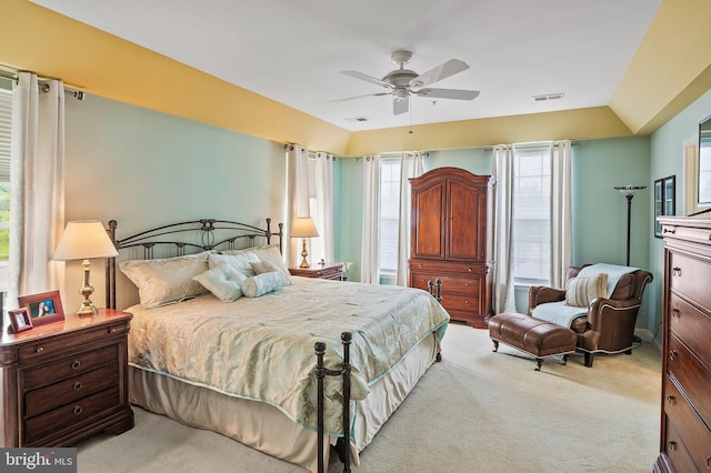 7305 Brookview Rd Unit 207, Elkridge, MD 21075 - bedroom with light colored carpet and a ceiling fan