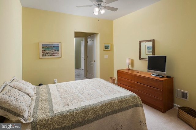 7305 Brookview Rd Unit 207, Elkridge, MD 21075 - bedroom with light colored carpet, baseboards, and a ceiling fan
