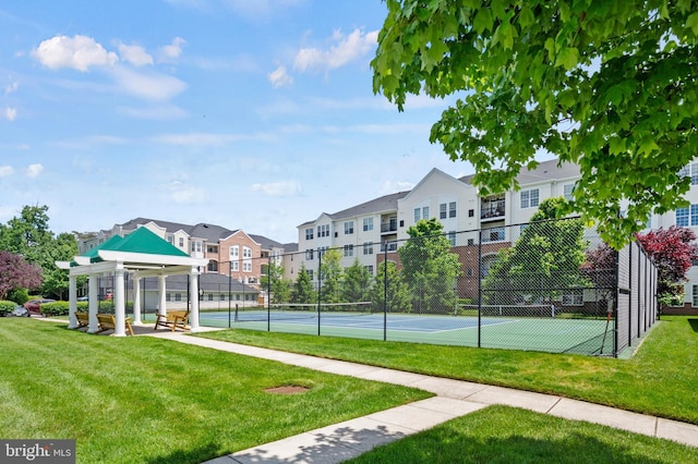 7305 Brookview Rd Unit 207, Elkridge, MD 21075 - view of tennis court featuring a residential view