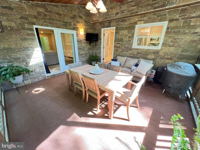 1027 Hart Rd, Baltimore, MD 21286 - view of patio featuring outdoor dining area and french doors