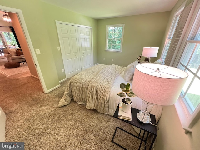 1027 Hart Rd, Baltimore, MD 21286 - carpeted bedroom featuring a closet and baseboards
