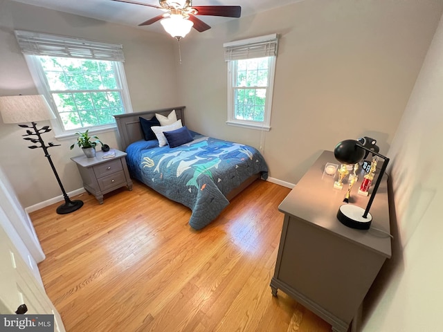 1027 Hart Rd, Baltimore, MD 21286 - bedroom featuring light wood finished floors, baseboards, and ceiling fan