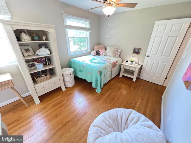 1027 Hart Rd, Baltimore, MD 21286 - bedroom featuring light wood-type flooring and ceiling fan