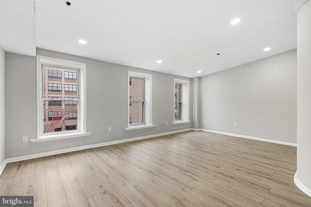 234 N 3rd St Unit 401, Philadelphia, PA 19106 - spare room with baseboards, wood finished floors, and recessed lighting