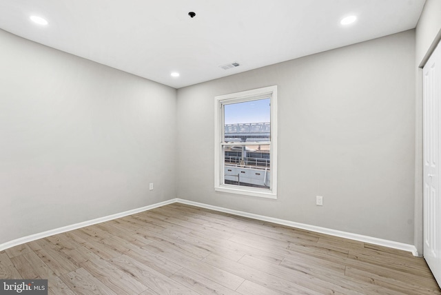 234 N 3rd St Unit 401, Philadelphia, PA 19106 - spare room with baseboards, light wood-type flooring, and recessed lighting