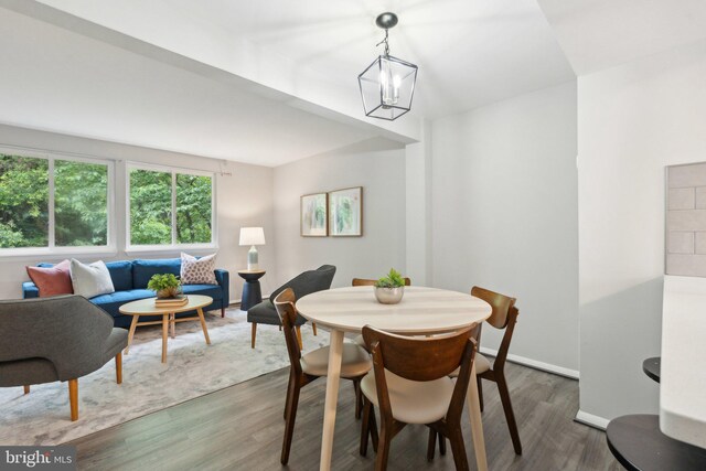 6842 Heatherway Ct, Alexandria, VA 22315 - dining room with wood finished floors and baseboards