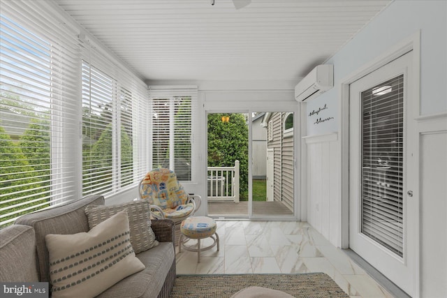 537 Candlelight Ln, Bethany Beach, DE 19930 - sunroom with a wall mounted air conditioner