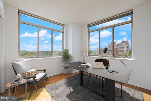4801 Fairmont Ave Unit 804, Bethesda, MD 20814 - home office featuring baseboards and a city view