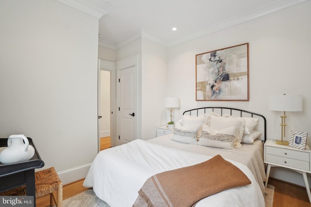 408 M St NW Unit 4, Washington, DC 20001 - bedroom featuring wood finished floors, crown molding, baseboards, and recessed lighting