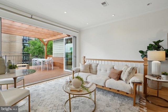 408 M St NW Unit 4, Washington, DC 20001 - living area with wood finished floors and ornamental molding