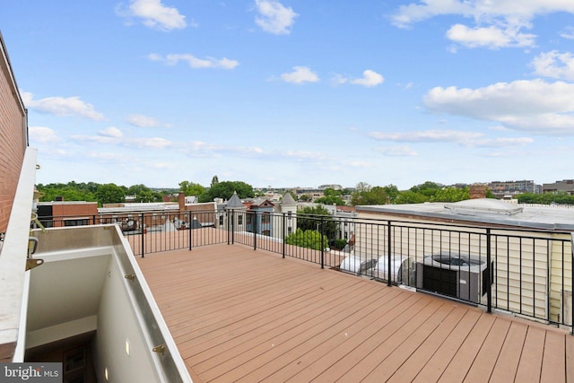 408 M St NW Unit 4, Washington, DC 20001 - wooden deck featuring central air condition unit