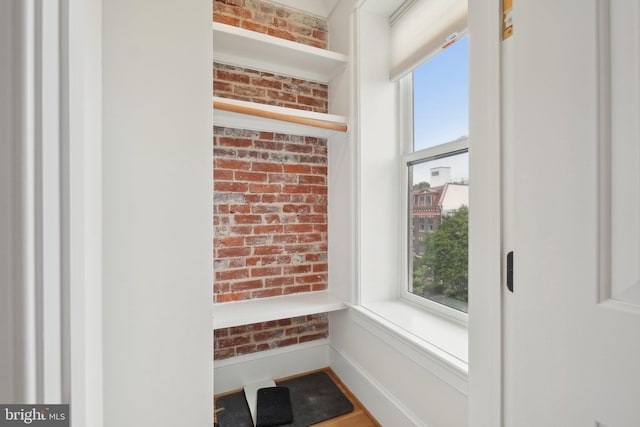 408 M St NW Unit 4, Washington, DC 20001 - detailed view of brick wall and baseboards
