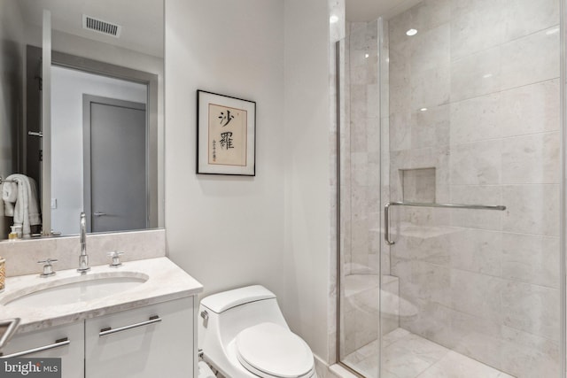 1881 N Nash St Unit 2309, Arlington, VA 22209 - bathroom featuring toilet, vanity, and a shower stall