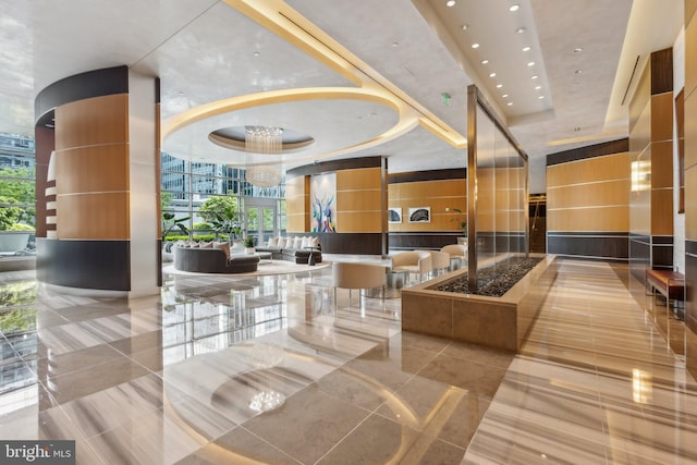 1881 N Nash St Unit 2309, Arlington, VA 22209 - building lobby with a wall of windows